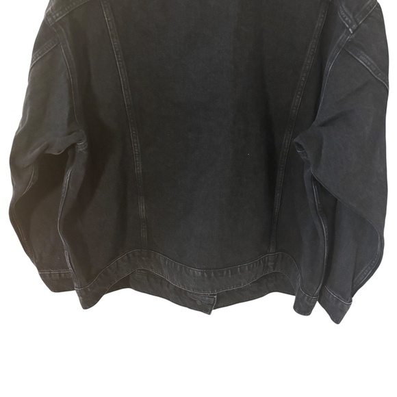 NWT Pilcro Anthropologie Black Denim Jacket Size XL 90s NEW 100% Cotton pockets - Picture 11 of 14